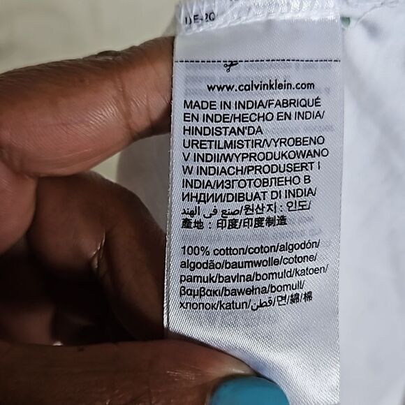 Calvin Klein Men's Cotton Crew Neck Short Sleeves T-Shirt Small White - Picture 9 of 16